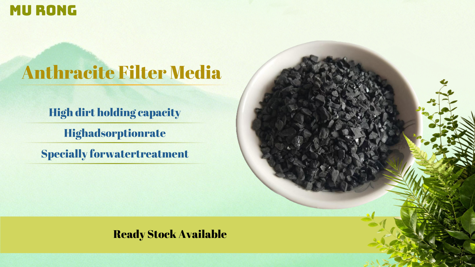 High-quality anthracite filter media for water purification